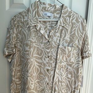 Croft & Barrow Beige Floral Men's Shirt